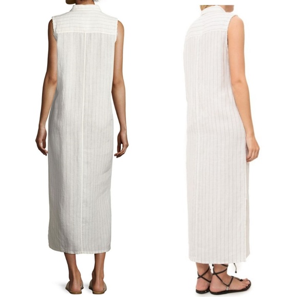 FRAME Striped BOYFRIEND Shirt Dress Maxi Duster S - Picture 7 of 8